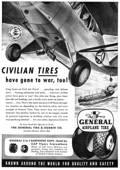Framed Print : General Tire & Rubber - Aircraft Tyres. 1942 Framed Print : General Tire & Rubber - Aircraft Tyres. 1942