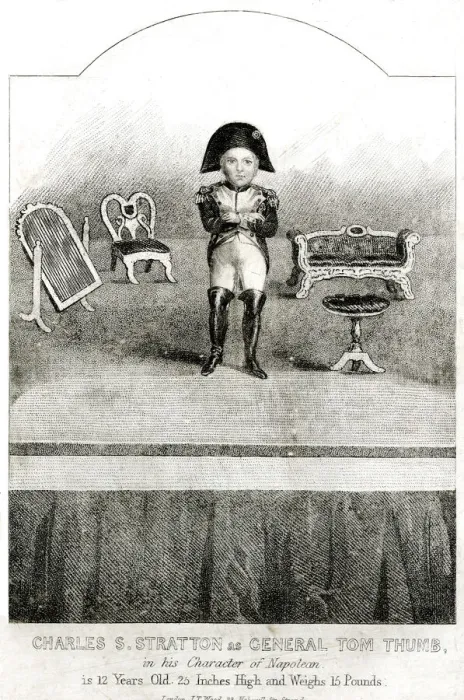 Framed Print : General Tom Thumb as Napoleon