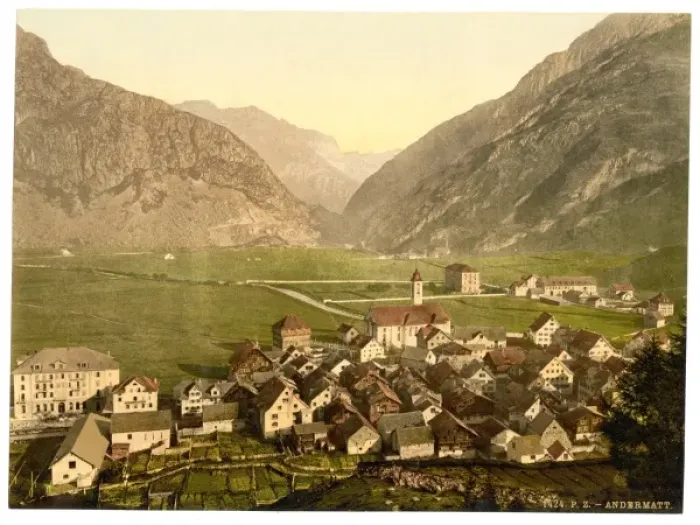 Framed Print : General view, Andermatt, Switzerland Framed Print : General view, Andermatt, Switzerland