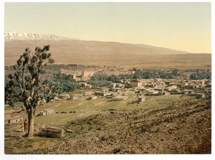 Framed Print : General view, Baalbek, Holy Land, (i. e. Balabakk, Lebanon)