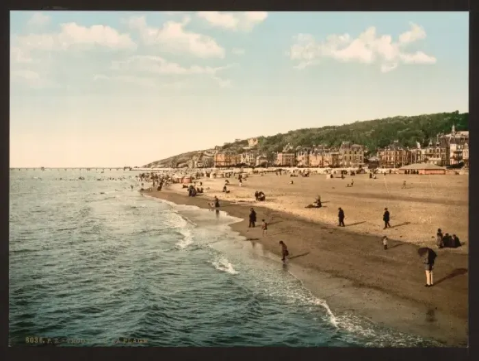 Framed Print : General view and beach, Trouville, France Framed Print : General view and beach, Trouville, France