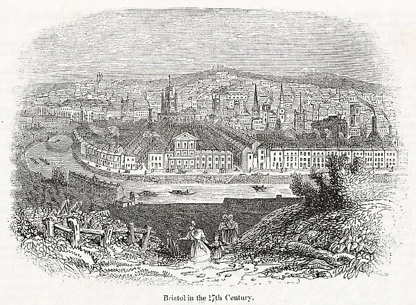 General view of Bristol with the River Avon