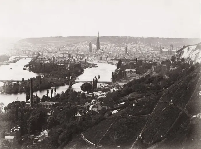 Framed Print : General view of the city of Rouen from Bonsecours, France Framed Print : General view of the city of Rouen from Bonsecours, France