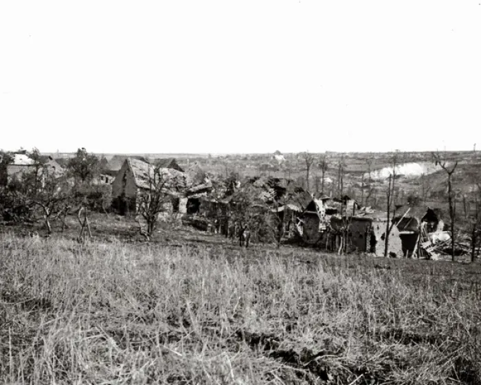 Framed Print : General view of Combles, France, Western Front, WW1 Framed Print : General view of Combles, France, Western Front, WW1