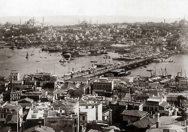 General view of Constantinople (Istanbul) Turkey circa 1890