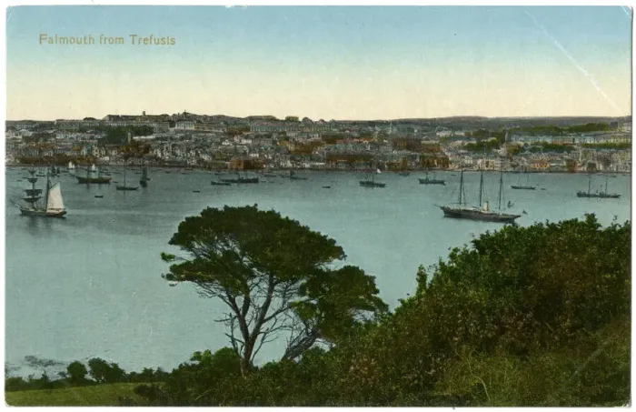 Framed Print : General view of Falmouth, Cornwall Framed Print : General view of Falmouth, Cornwall