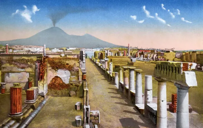 Framed Print : General view of the Foro Civile, Pompeii, Italy Framed Print : General view of the Foro Civile, Pompeii, Italy