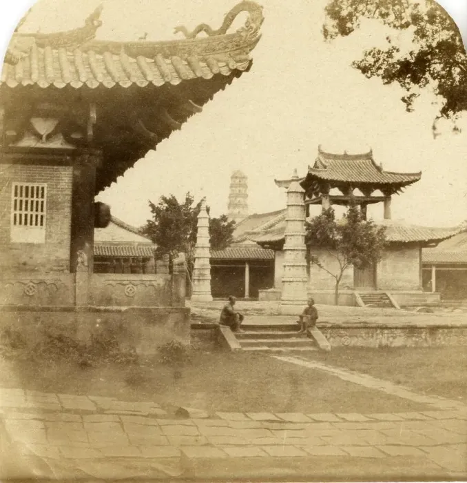 Framed Print : General View in the Grounds of the Temple of the Five Genii Framed Print : General View in the Grounds of the Temple of the Five Genii