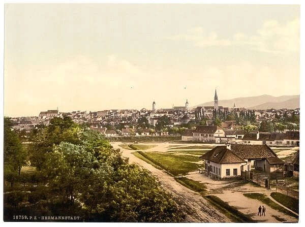 General view, Hermmanstadt (i. e. Hermannstadt), Hungary, Au