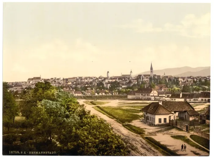 Framed Print : General view, Hermmanstadt (i. e. Hermannstadt), Hungary, Au Framed Print : General view, Hermmanstadt (i. e. Hermannstadt), Hungary, Au