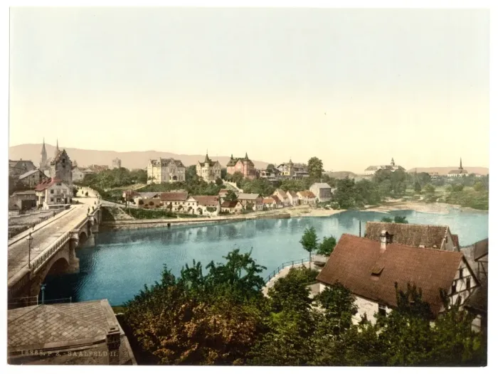 Framed Print : General view, II. Saalfeld, Thuringia, Germany Framed Print : General view, II. Saalfeld, Thuringia, Germany