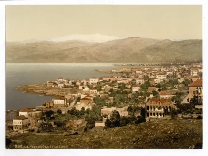 Framed Print : General view, with Lebanon in the distance, Beyrout, Holy La Framed Print : General view, with Lebanon in the distance, Beyrout, Holy La