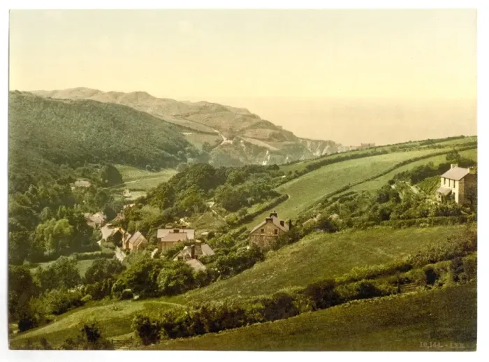 Framed Print : General view, Lee (Devon), England Framed Print : General view, Lee (Devon), England