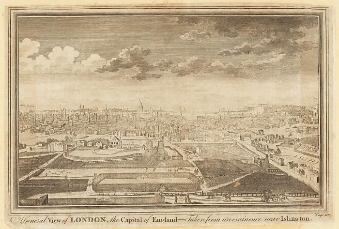 Framed Print : General View of London, the Capital of England, 1784 Framed Print : General View of London, the Capital of England, 1784