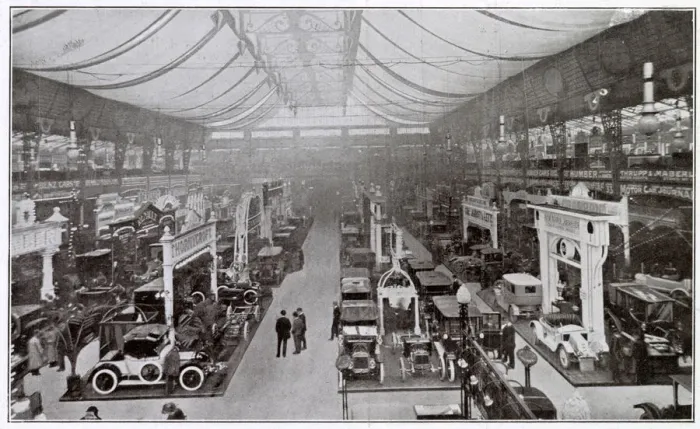 Framed Print : General view of the motor show at Olympia. Date: 1910 Framed Print : General view of the motor show at Olympia. Date: 1910