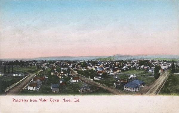 General view of Napa, Napa County, California, USA