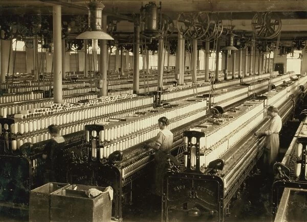 General View of, 2 Spinning Room in Indian Orchard Cotton Mi