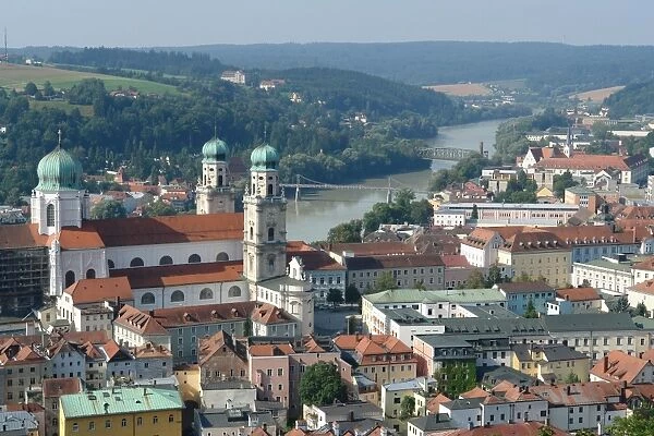 General view of Passau, Lower Bavaria, Germany