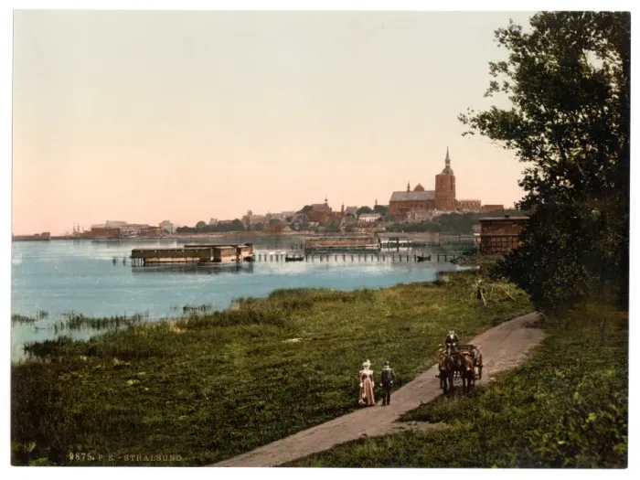 Framed Print : General view, from Promenade, Stralsund, Pommeraina sic, Ger Framed Print : General view, from Promenade, Stralsund, Pommeraina sic, Ger