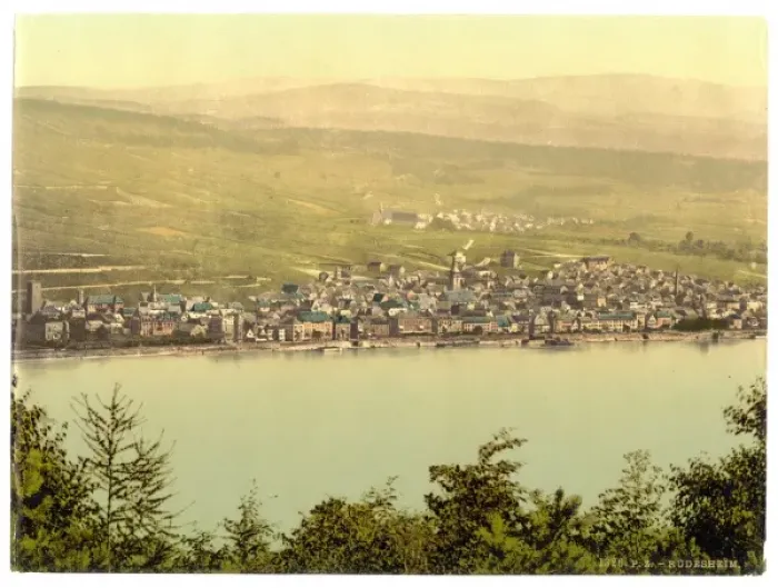 Framed Print : General view, Rudesheim, the Rhine, Germany General view, R? Framed Print : General view, Rudesheim, the Rhine, Germany General view, R?