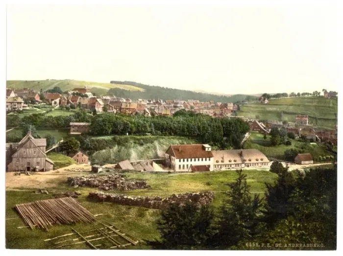 Framed Print : General view, St. Andreasburg, Hartz, Germany Framed Print : General view, St. Andreasburg, Hartz, Germany