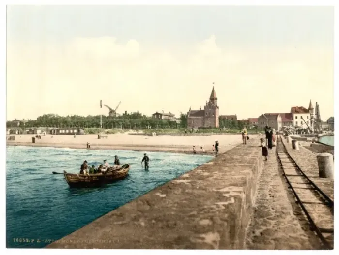 Framed Print : General view, Stolpmunde, Pommeraina, Germany (i. e. Ustka Framed Print : General view, Stolpmunde, Pommeraina, Germany (i. e. Ustka