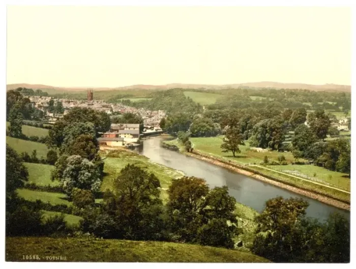 Framed Print : General view, Totnes, England Framed Print : General view, Totnes, England