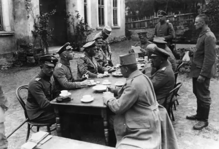 Framed Print : General von Emmich and staff on Western Front Framed Print : General von Emmich and staff on Western Front