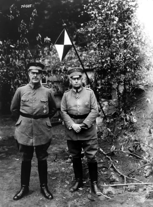 Framed Print : General von Schoeler with Major von Morshach Framed Print : General von Schoeler with Major von Morshach