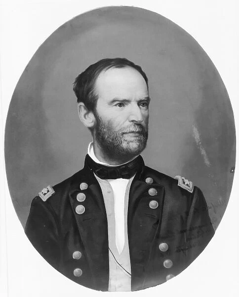General William Sherman, head-and-shoulders portrait, facing