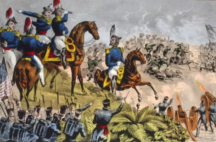 Framed Print : Genl. Taylor, at the Battle of Buena Vista Framed Print : Genl. Taylor, at the Battle of Buena Vista