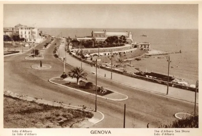 Framed Print : Genoa, Italy - D Albaro Seashore & Lido Framed Print : Genoa, Italy - D Albaro Seashore & Lido