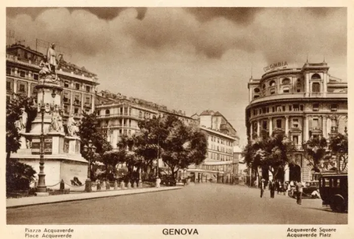 Framed Print : Genoa, Italy - Piazza Acquaverde Framed Print : Genoa, Italy - Piazza Acquaverde