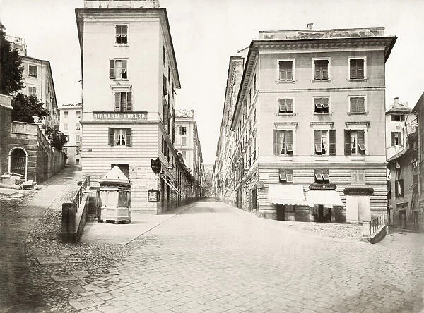 Genova, Genoa, Italy, via Cafaro, c. 1890s