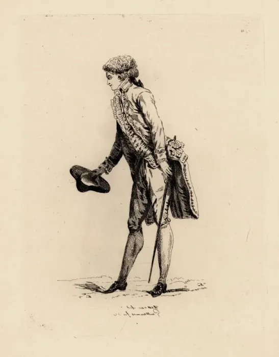 Framed Print : Gentleman in embroidered coat, era of Marie Antoinette Framed Print : Gentleman in embroidered coat, era of Marie Antoinette