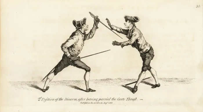 Framed Print : Gentleman fencer taking his opponents sword Framed Print : Gentleman fencer taking his opponents sword