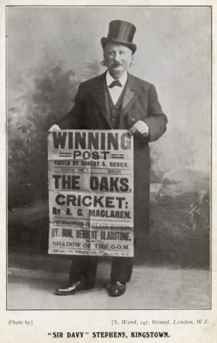 Framed Print : Gentleman holding up The Winning Post Paper Framed Print : Gentleman holding up The Winning Post Paper