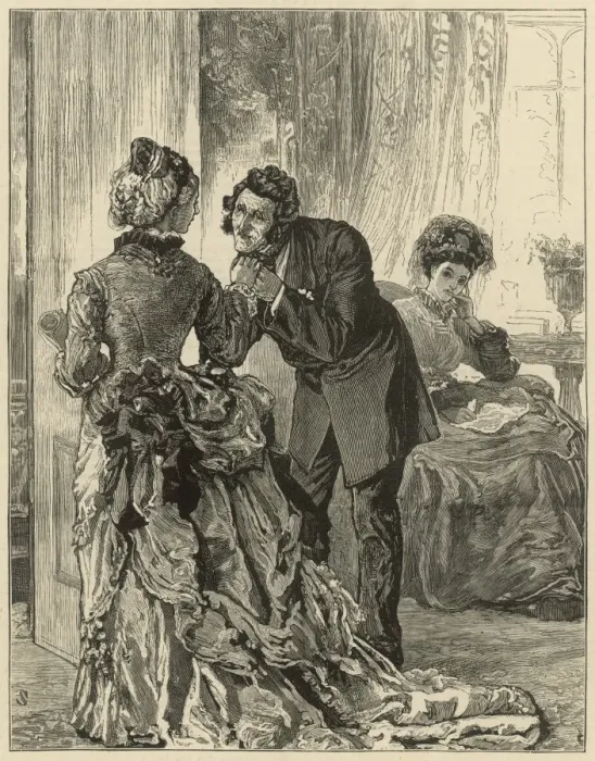 Framed Print : A gentleman about to kiss a ladys hand Framed Print : A gentleman about to kiss a ladys hand