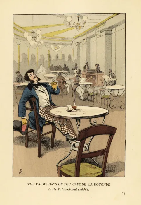 Framed Print : Gentleman smoking in the Cafe de la Rotonde, 1868 Framed Print : Gentleman smoking in the Cafe de la Rotonde, 1868