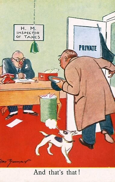 Gentleman storming out of a meeting with the Taxman