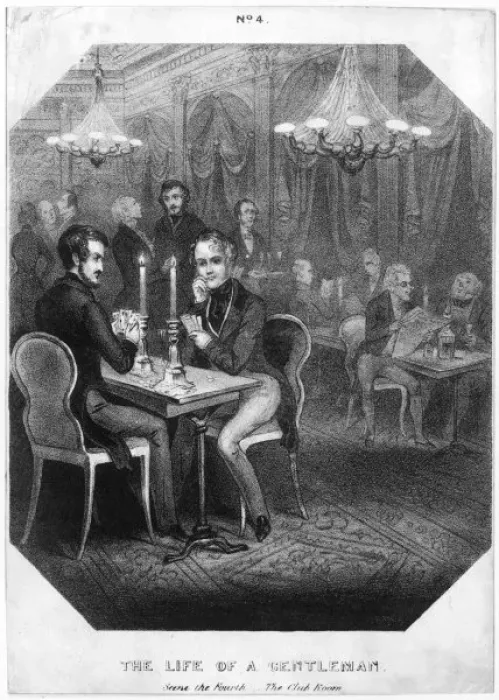 Framed Print : Gentlemen Gambling C1830 Framed Print : Gentlemen Gambling C1830