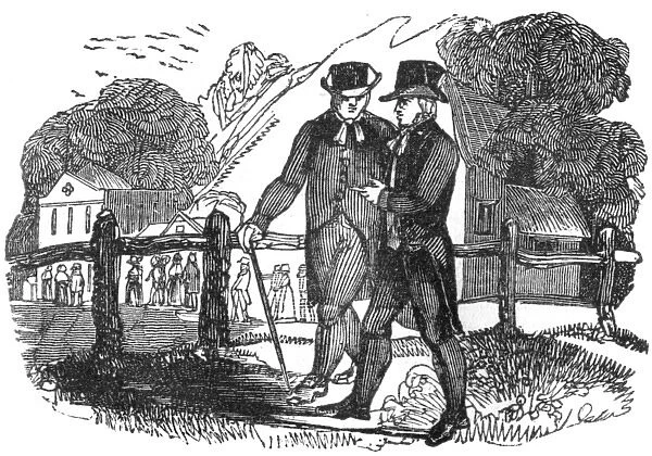 Two gentlemen talking, c. 1800