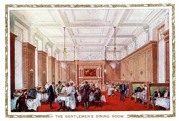 Framed Print : Gentlemen's Dining Room, Simpson's-in-the-Strand, London Framed Print : Gentlemen's Dining Room, Simpson's-in-the-Strand, London