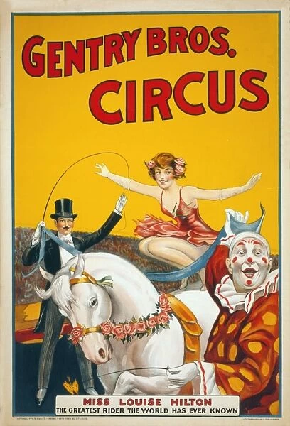 Gentry Bros. circus Miss Louise Hilton, the greatest rider t