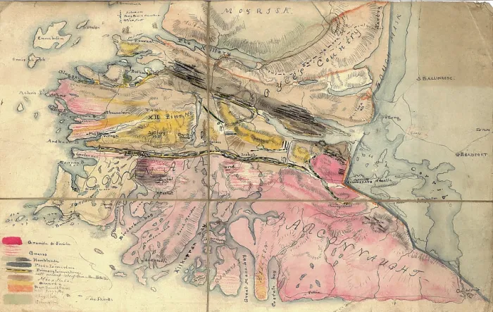 Framed Print : Geological Map of Connemara, Ireland (Nimmo, c.1813) Framed Print : Geological Map of Connemara, Ireland (Nimmo, c.1813)
