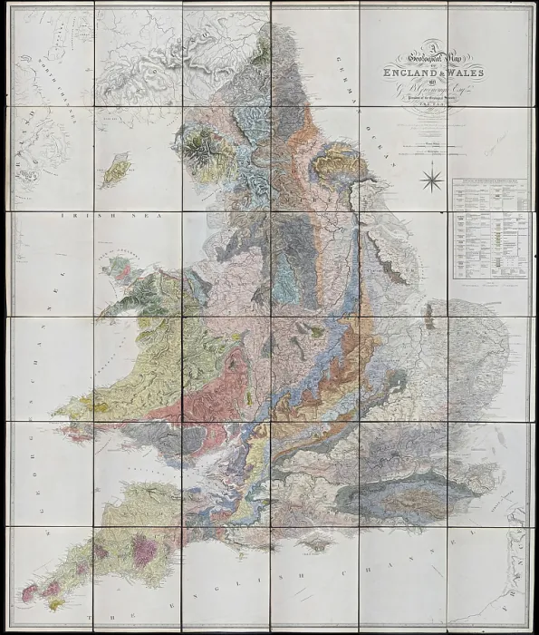 Framed Print : Geological Map of England and Wales (1820) 1st edition Framed Print : Geological Map of England and Wales (1820) 1st edition