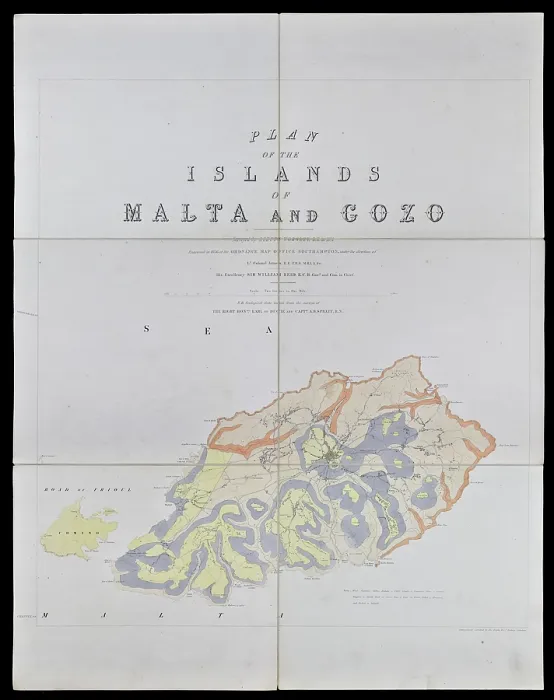Framed Print : Geological map of Gozo and Cominos, Malta Framed Print : Geological map of Gozo and Cominos, Malta