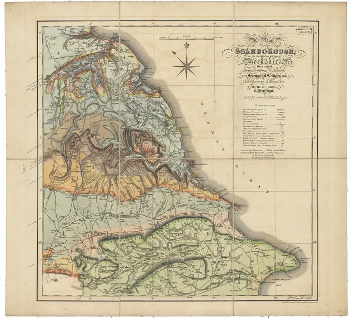 Framed Print : Geological map of Scarborough (Smith, 1831) Framed Print : Geological map of Scarborough (Smith, 1831)