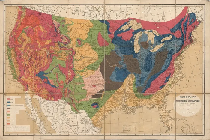 Framed Print : Geological map of the United States Framed Print : Geological map of the United States