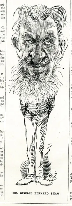 Framed Print : George Bernard Shaw, caricature by Harry Furniss Framed Print : George Bernard Shaw, caricature by Harry Furniss